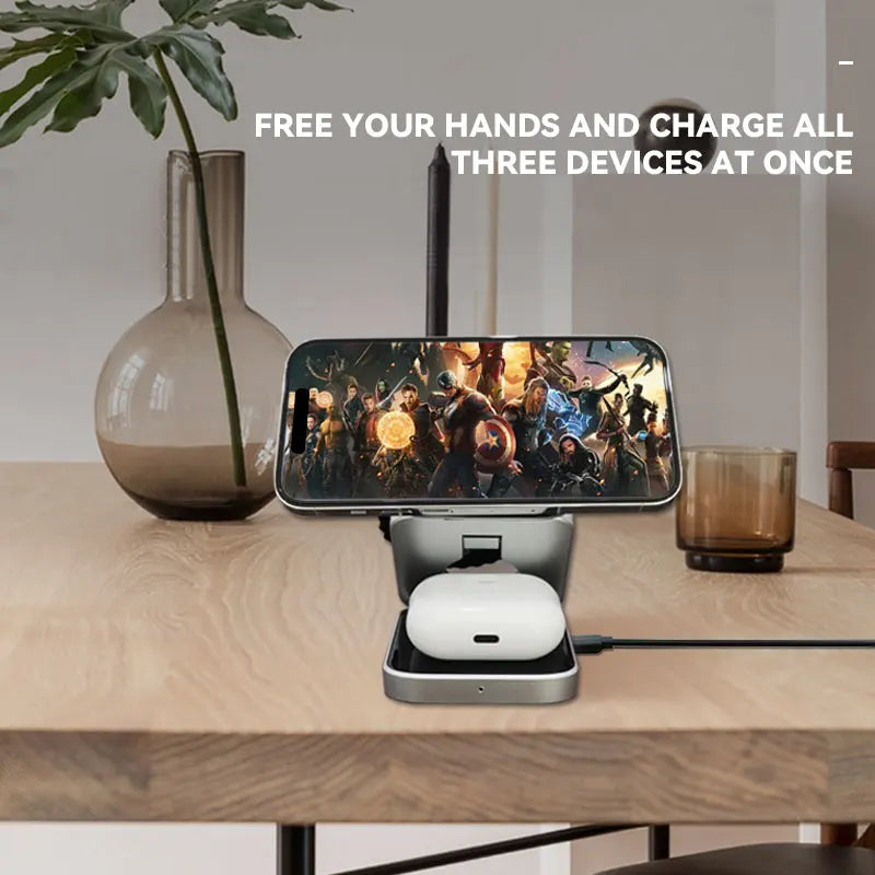 DamasLux TriCharge: The All-in-One Wireless Stand - Dam002