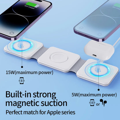30W Magnetic Wireless Charger Pad Foldable