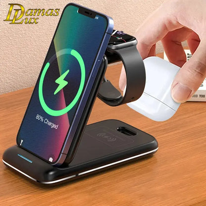 Foldable 3 in 1 Wireless Charger Stand